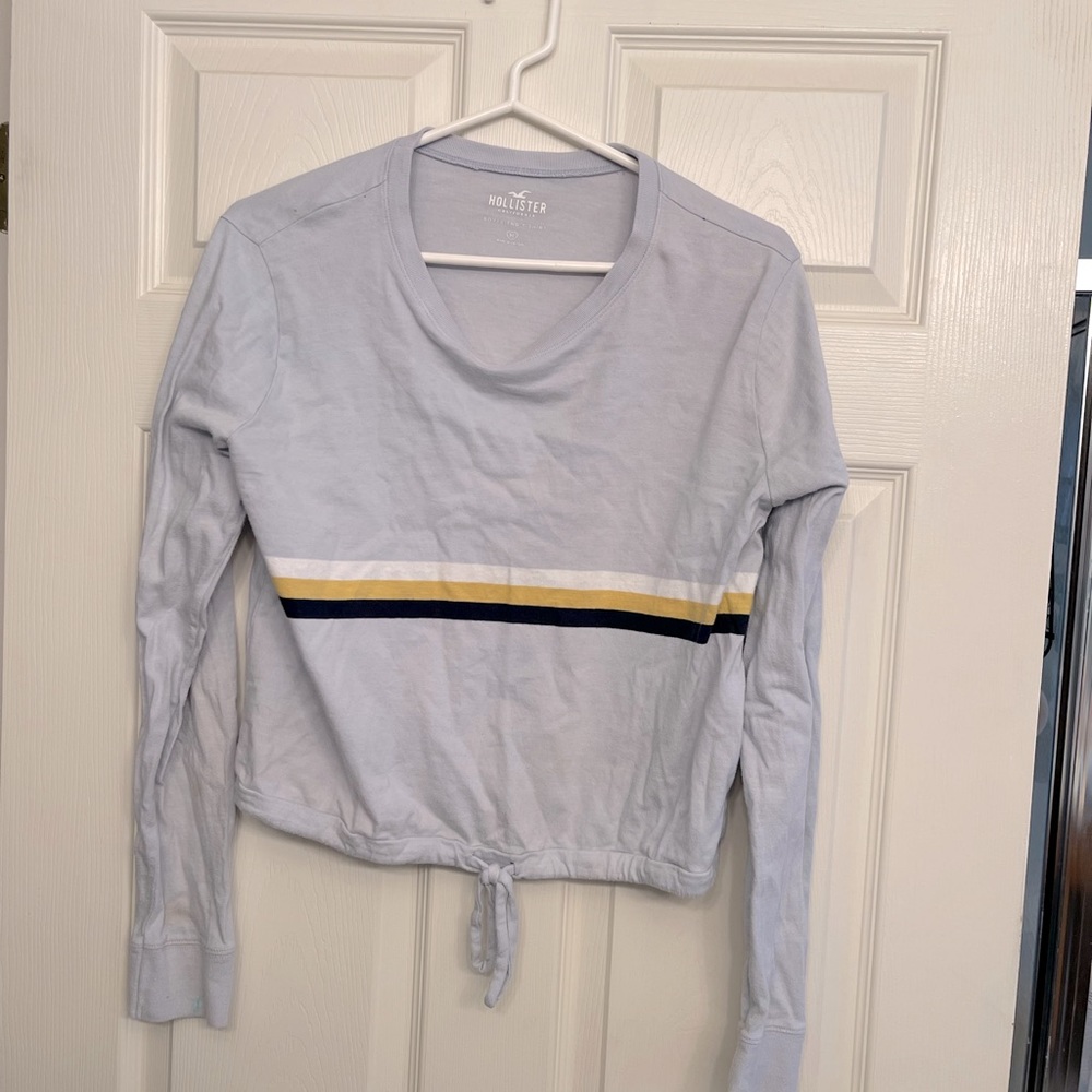 Hollister long sleeve boyfriend T-shirt with stripes